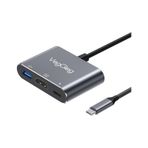 Veggieg PD100W Type-C to 4K HDMI Type-C USB-A 3.0 Hub Dönüştürücü Adaptör
