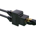 Veggieg RJ45 1 to 2 Siyah Ethernet Splitter Çoğaltıcı Adaptör