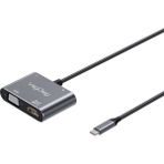 Veggieg Type-C 4K HDMI 1080P VGA USB 3.0 Pd Dönüştürücü Hub - Gri