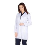 VEHBİ Kadın Doktor Öğretmen Önlüğü Laboratuvar Eczacı Hemşire Dizüstü Önlük Klasik Yaka