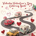 Vehicles Valentine's Day Coloring Book: Colorful Journeys of the Heart: Cute Illustrations with Tractors, Airplanes, Excavators, Helicopters, ... Designs for Kids, Boys, Girls, and Adults!