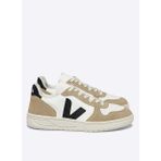 Veja Bej Beyaz Siyah Erkek Deri Sneaker V-10 Chromefree Leather