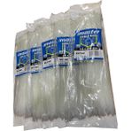 Veka Master 500 Adet Beyaz Kablo Bağı 3.6X300 mm (5 Paket x 100 Adet) Dayanıklı Plastik Kablo Kelepçesi