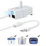 Veken 50 oz ve 94 oz Pet Çeşmesi Kedi Su Çeşmesi Köpek Su Sebili Ultra Sessiz Uzun Ömürlü Su Pompası, USB Kablosu, LED Işıklar için Yedek Pompa