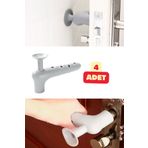 Vekorr 4 Adet Silikon Kapı Kolu Koruyucu Stoper Gri Kapı Arkası Duvar Koruyucu Gürültü Emici Koruma Tampon