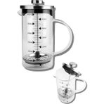 Vekorr 600 ml Şık Pratik Cam French Press Kahve Bitki Çayı Demleme Makinesi