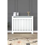 VEKTÖREL MOBİLYA-PROJE-TASARIM-UYGULAMA Kalorifer Petek Kapama 120 Cm (İÇ ÖLÇÜSÜ) Lambiri Desenli Mdf Mat Beyaz