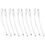 Velaurs DC Fıçı Güç Fişi, 5,5 x 2,1 mm Erkek Dişi Konektör Sağlam Pratik Küçük Cihazlar için LED Şerit Işık için CCTV Kamera Dijital Ürünler için (Beyaz)