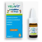 Velavit V- Coliflor Kids Drops - Çocuk Probiyotik Damla (800 Milyon Probiyotik) - 10 ml