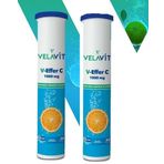 Velavit V-Effer C 1000 mg Portakal Aromalı 2x20 Efervesan Tablet