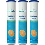 Velavit V-Effer C 1000 mg Portakal Aromalı 3x20 Efervesan Tablet