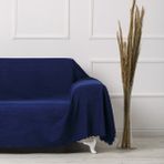 Velerde Home Battal Boy | Kollarınıda kapatan | Şönil Çift Taraflı Kaymaz Koltuk Örtüsü | Çekyat Örtüsü | Koltuk Şalı | Renk : Lacivert - 175 x 300 cm