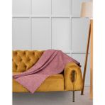 Velerde Home Şönil Kaymaz Koltuk Örtüsü Şalı Standart En 175CM x Boy 215CM Açık Gül - 175 x 215 cm