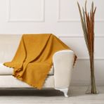 Velerde Home Standart Boy | Kolları kapamaz | Şönil Çift Taraflı Kaymaz Koltuk Örtüsü | Çekyat Örtüsü | Koltuk Şalı | Renk : Hardal Sarı - 175 x 215 cm