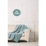 VELERDE HOME Velerde Su Yeşili Şönil Çift Taraflı Çekyat Koltuk Örtüsü Şalı