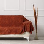 Velerde Home vessel Kiremit Battal Boy Kollarınıda Kapatan Çift Taraflı Çekyat Koltuk Örtüsü Şalı - 180 x 300 cm