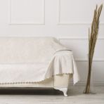 Velerde Home vessel Süt Battal Boy Kollarınıda Kapatan Çift Taraflı Çekyat Koltuk Örtüsü Şalı - 180 x 300 cm