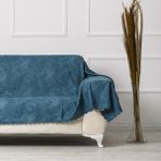 Velerde Home vessel Turkuaz Battal Boy Kollarınıda Kapatan Çift Taraflı Çekyat Koltuk Örtüsü Şalı - 180 x 300 cm