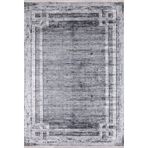 VelikiNovgorod Gri Çerçeveli Makinada Yıkanabilir Kaymaz Taban Dijital Makine Baskı Salon Halı-I-Haln-HLN1162-300x400