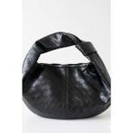 Vellamour Kadın Siyah Örgü Desenli Omuz Çantası – Şık Hobo Bag - Siyah - 3