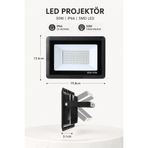 VELLESERAY'S HOME 50W LED Projektör IP66 Su Geçirmez Dış Mekan SMD Projektör Aydınlatma