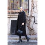 Vellichor Denim Kapşonlu Kap- Denim Pardesü/ Kahverengi - 46 - Siyah