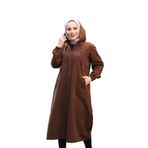 VELLICHOR Denim Kapşonlu Kap- Denim Pardesü/KAHVERENGİ Kahverengi-1343 34