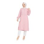VELLICHOR Medine Ipeği Tunik- Pudra Pudra-777 46