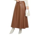 VELLICHOR Mevlana Model Deri Etek- Taba Siyah-1035 36