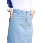 VELLICHOR Tesettür Etek - HAKİ Açık Mavi 38