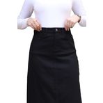 VELLICHOR Tesettür Etek - HAKİ Siyah 50