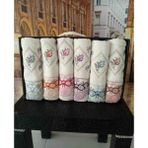 Vellista Home Collection %100 Pamuklu 50×90 Ağır Nakışlı Güpürlü Lüx Kutulu Çeyizlik El ve Yüz Havlusu - 50 x 90 cm - Beyaz