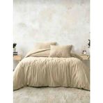 Vellista Home Collection %100 Pamuklu Çizgili Saten Tek Kişilik Nevresim Takımı 160×220 - Cappuccino - 160 x 220 cm