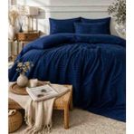 Vellista Home Collection %100 Pamuklu Çizgili Saten Tek Kişilik Nevresim Takımı 160×220 - Lacivert - 160 x 220 cm