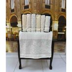 Vellista Home Collection %100 Pamuklu Jakarlı 50×90 Kadife Kutulu Lüx Çeyizlik El ve Yüz Havlu Seti - Ekru - 50 x 90 cm