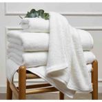Vellista Home Collection 90×150 Beyaz Renk Otel Vb. Banyo Havlusu 650GR 20/2 Çift Kat Iplikten Üretilmiş Çift Dikiştir - 90 x 150 cm