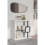 Velmira Dresuar - 75 cm - Siyah - Beyaz