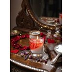 Velmor Candle Romantik Kalp Detaylı Iki Katmanlı Jel Mum - Pembe - Beyaz