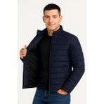 Velmora Fashion Erkek Bomber Mont Ceket - Su Itici Kumaş, Kapitone Astarlı, Fermuarlı, Kışlık - Lacivert - 2XL
