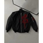 Velmora Fashion Erkek Unisex Siyah Bomber Mont - Kırmızı - Dropsuz - XS