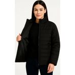 Velmora Fashion Velmora Premium Kadın Bomber Mont Ceket – Su İtici Kumaş, Kapitone Astarlı, Fermuarlı, Kışlık - Siya
