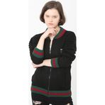 Velmora Fashion Velmora Premium Kadın Tam Fermuarlı Triko Hırka - Siyah
