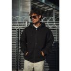 Velmora Fashion Velmora Premium Oversize Tam Fermuarlı Uzun Kol Hırka - Siyah