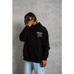 Velmora Fashion VF-98 Baskılı Kapşonlu Sweat - Siyah -