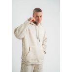 Velmora Fashion VF-Double Oversize Kapşonlu Yıkamalı SweatShirt - Krem -