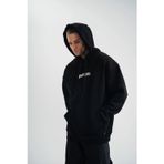 Velmora Fashion VF-Kapşonlu Double Oversize Dijital Patchli SweatShirt - Siyah -