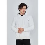 Velmora Fashion VF-Tam Fermuarlı Kapşonlu SweatShirt - Beyaz -