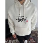 Velmora Fashion VF-Üç İplik Kapşonlu Baskılı SweatShirt - Beyaz -