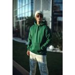 Velmora Fashion VF-Üç İplik Penye Kapşonlu Basic SweatShirt - Haki -