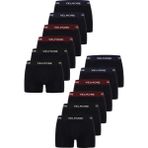 Velmore Erkek Boxer 12’li Kutu – Nefes Alan Pamuk Kumaş – Sıkmayan Esnek Bel Lastikli (S–5xl) - 001-Siyah